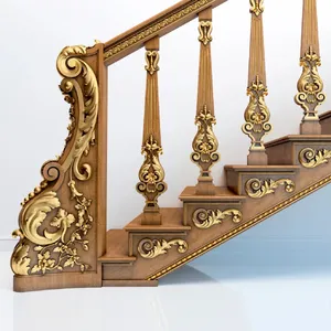 small corner hand carved leaf carving applique 