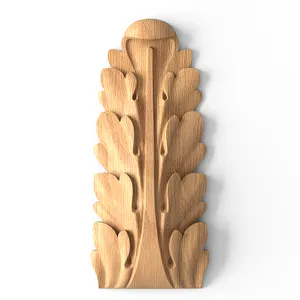 Carved decorative drop onlay for pilaster from oak