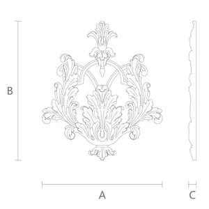 center onlay with acanthus leaves 