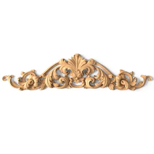Ornate Victorian Floral Carved Wood Pediment Victorian Openwork Wood Pediment