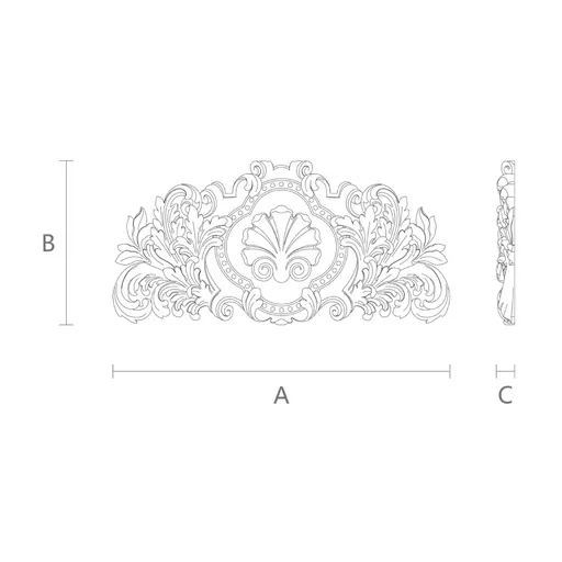 wood decorative shield with a shell