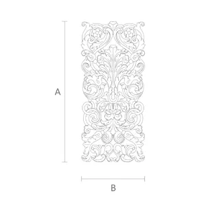 extra large wood vertical architectural floral acanthus scrolls onlay 