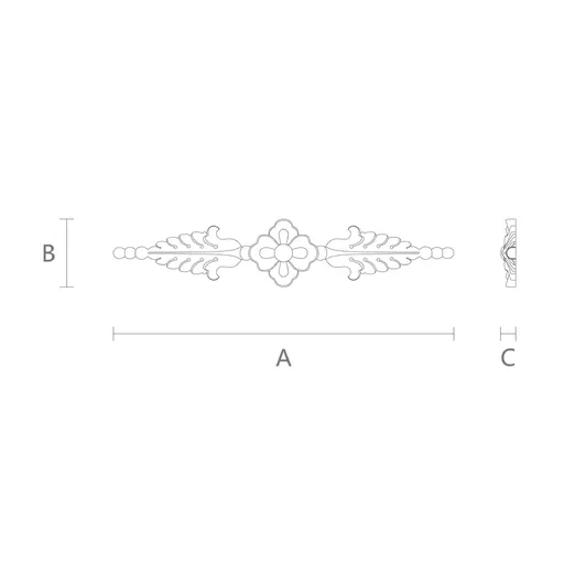 wood applique with roses and ribbons Romantic style