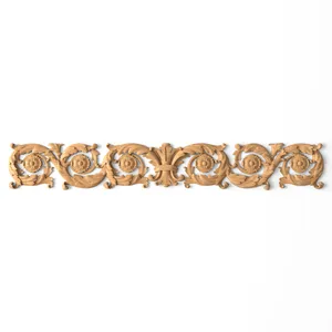 extra large horizontal ornamental leaf wood swag classical style