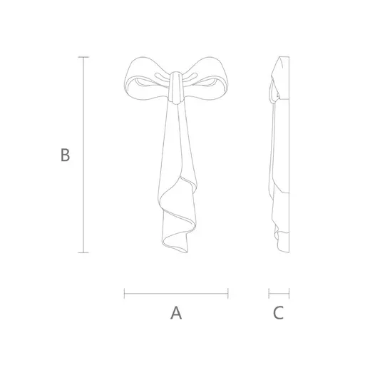 N-079-2 small vertical decorative wood ribbon drop