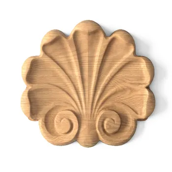 Shell carved onlay, Antique style wooden applique Shell carved onlay, Antique style wooden applique