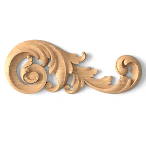 Baroque-Style Wooden Acanthus Onlay, Right