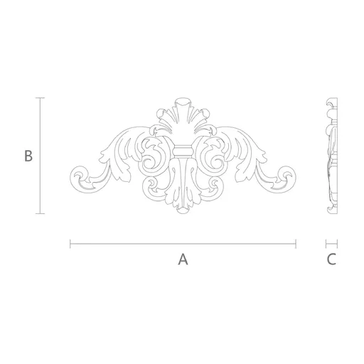 small Palmette Furniture Crown