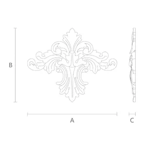 decorative scroll wood carving applique victorian style