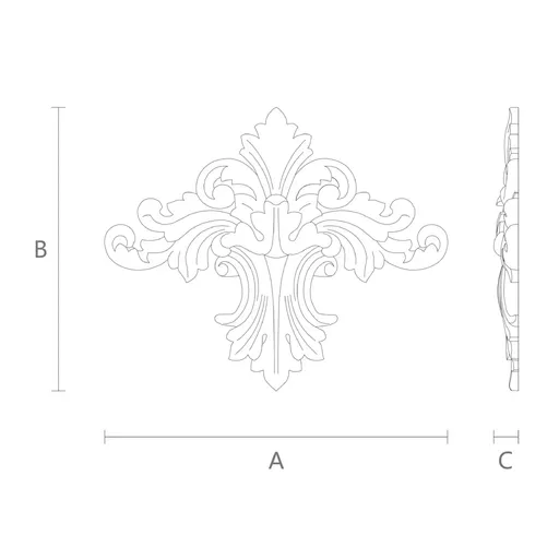 decorative scroll wood carving applique victorian style