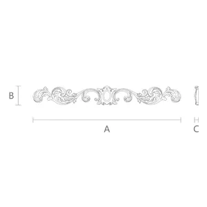 horizontal decorative scroll oak carving applique renaissance style
