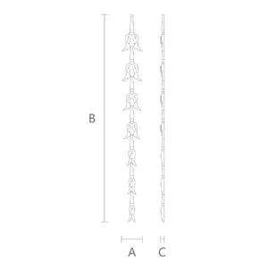 horizontal decorative bell drop victorian style beech