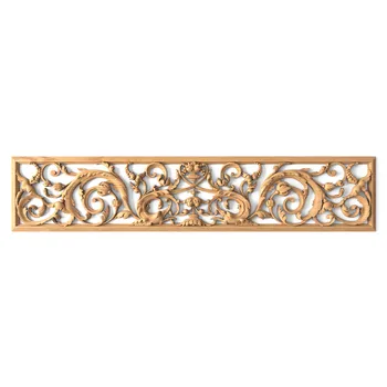 Large Openwork Onlay, Rectangular Carved Wall Decor
