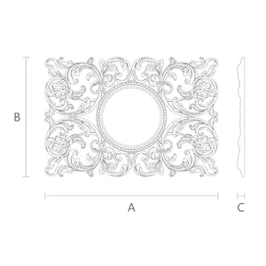 N-182.1 decorative scroll wood carving applique victorian style