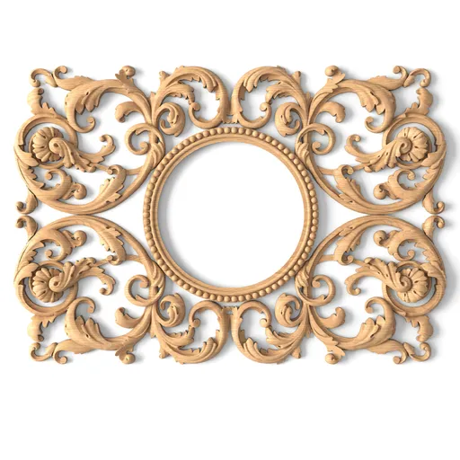 N-182.1 horizontal decorative scroll wood carving applique victorian style