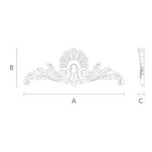hand carved shell applique baroque style oak