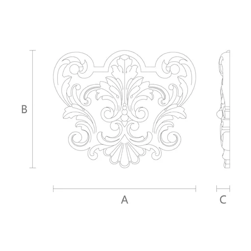 decorative floral acanthus scrolls beech carving applique