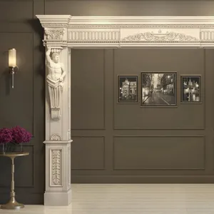 Wooden Pediment with Urn Motif