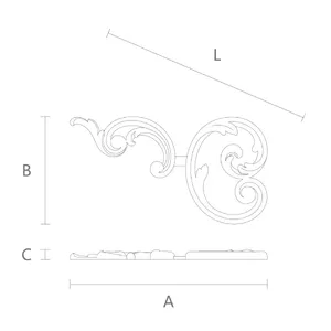 Antique-style openwork applique oak