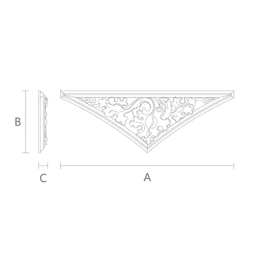 N-350L Left Framed Wooden Corner