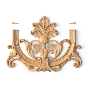 Carved onlay with floral elements oak Carved onlay with floral elements oak