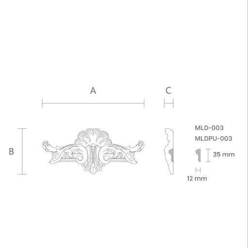 Beaded center onlay for moulding