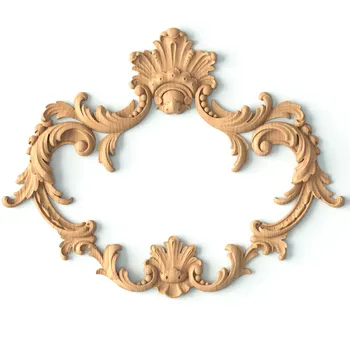 Baroque Wood Frame Onlay with Acanthus Leaves & Beaded Accents