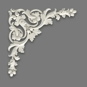 Ornate flower corner wall topper polyurethane