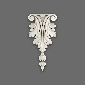 Acanthus leaf drop onlay for wall from polyurethane