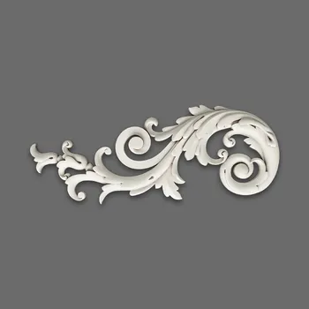 Wall Carved Flower onlay Baroque style, Left