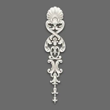 Stucco decor - drop onlay with acanthus and bell flowers