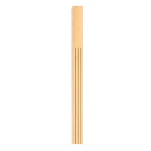 Narrow wooden pilaster, Carved fluted pialster Unfinished solid wood pilaster with flutes