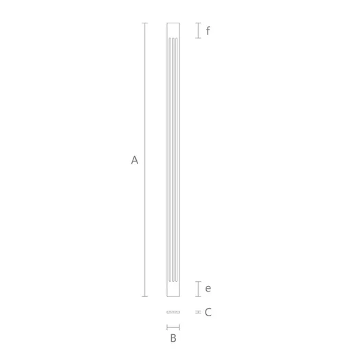 PLM-016 Handcrafted Classic fluted pilaster - 1