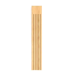 Unpainted decorative fluted pilaster