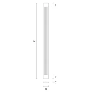 PLM-019 Decorative wide pilaster from solid oak