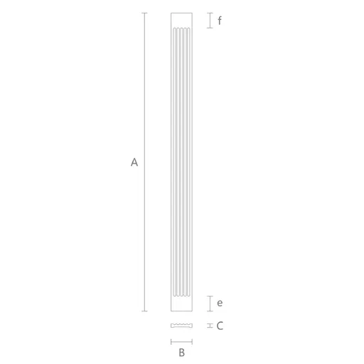 PLM-019 Decorative wide pilaster from solid oak