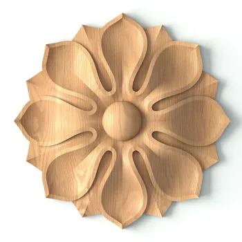 Wood rosette appliques floral for fireplace Wood rosette appliques floral for fireplace