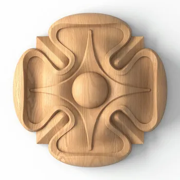 Small wooden rosettes floral door trim Small wooden rosettes floral door trim