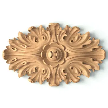 Carved Rosette Oval with Acanthus Leaves