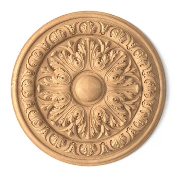Carved Rosette Applique with Acanthus Leaves