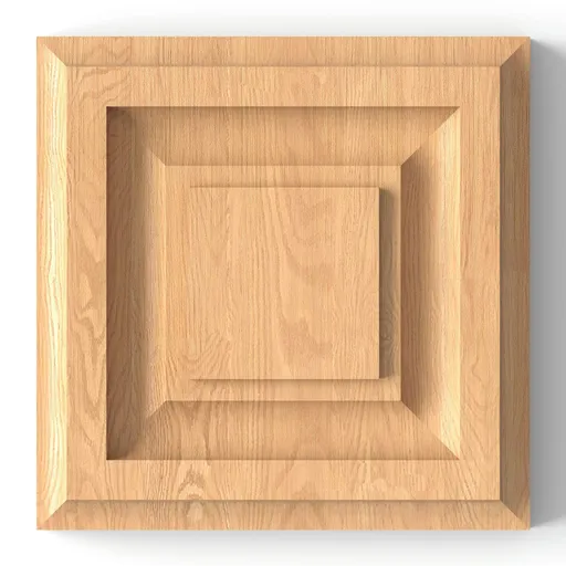 R-058 small square simple oak rosette classical style