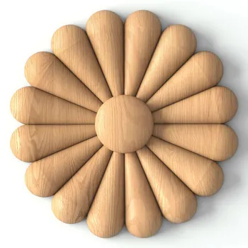 Wood rosette appliques floral Classic Wood rosette appliques floral Classic
