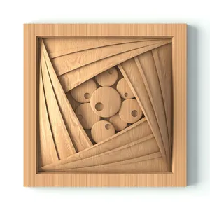 Unique square wooden rosette Art Deco Unique square wooden rosette Art Deco