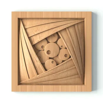 Unique square wooden rosette Art Deco Unique square wooden rosette Art Deco
