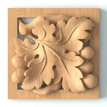 Wood rosettes square with grapes, left Wood rosettes square with grapes, left