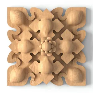 small square ornamental oak rosette gothic style