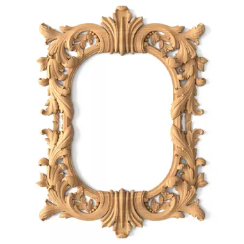 Baroque wooden frame, Ornate floral frame