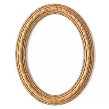 Oval frame mirror, Solid wood frame mirror