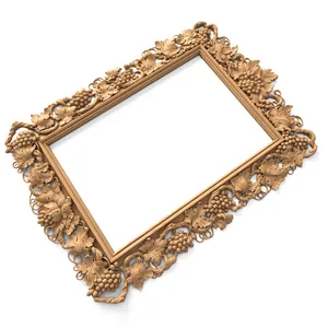 Wood ornate frame with grapevine - 2
