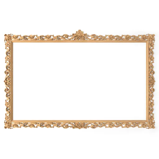 handcrafted wooden ornate frame moulding with floral elements